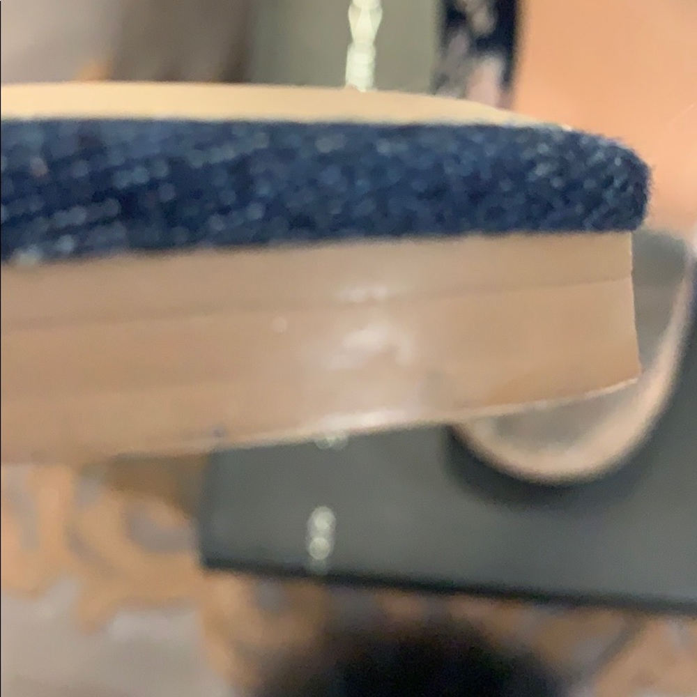 Denim embroidered slides W-10 Steve Madden Auth. - Picture 7 of 8